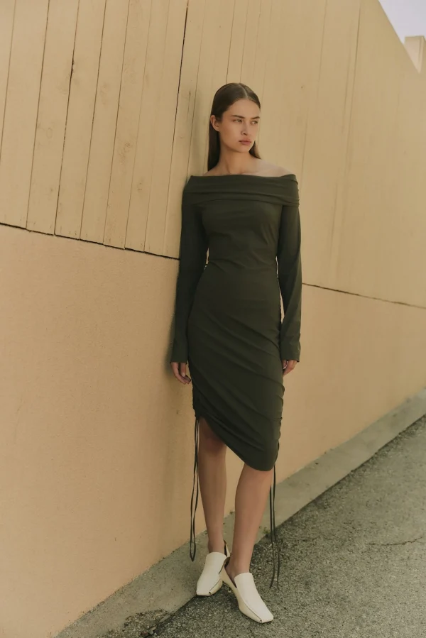 Jane Lushka Sonia Dress Technical Jersey | Army