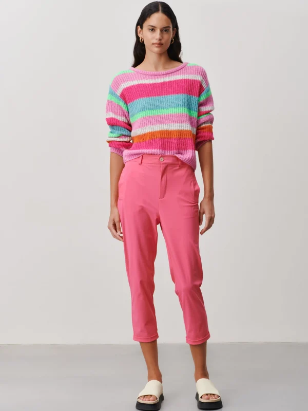 Jane Lushka Stripe PU Pullover | Multi