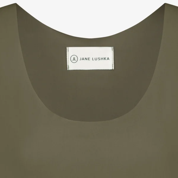 Jane Lushka Top Jesy Easy Wear Technical Jersey | Army