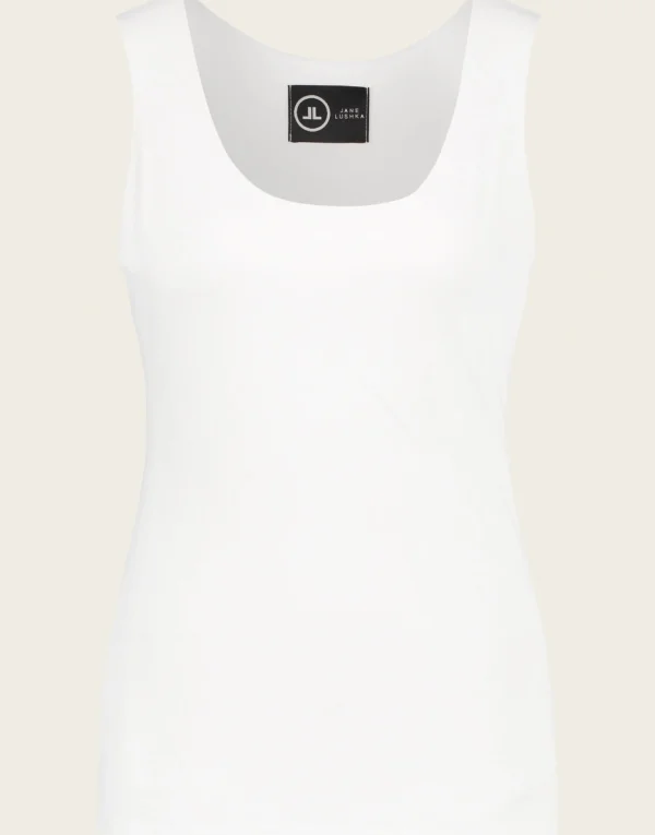 Jane Lushka Top Jesy Easy Wear Technical Jersey | White