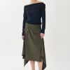 Jane Lushka Yanna Skirt Technical Jersey | Army