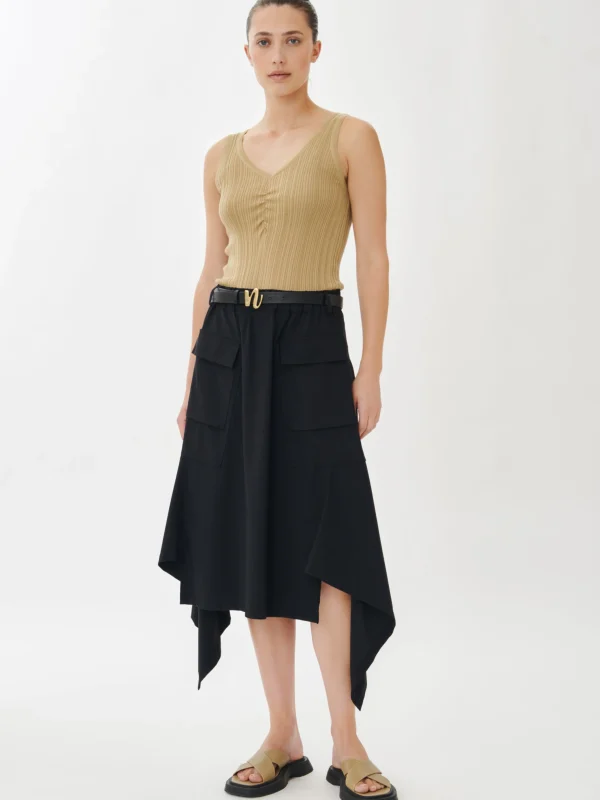 Jane Lushka Yanna Skirt Technical Jersey | Black