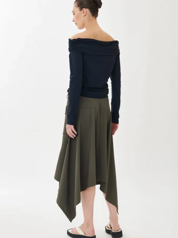 Jane Lushka Yanna Skirt Technical Jersey | Army